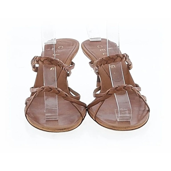 Celine Shoes - Vintage Celine Tan Braided Leather Sandals